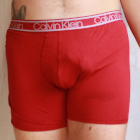Calvin Klein Red Boxer Trunk Polyester Elastic Waistband Underwear Shorts XL - Picture 5 of 7
